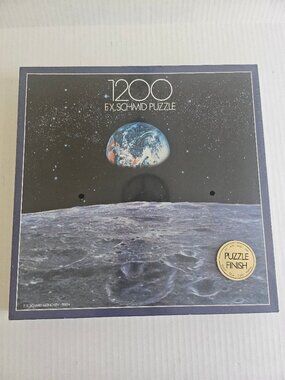Vintage FX Schmid 1200 Piece Jigsaw Puzzle Space Astronomy View Earth from Moon